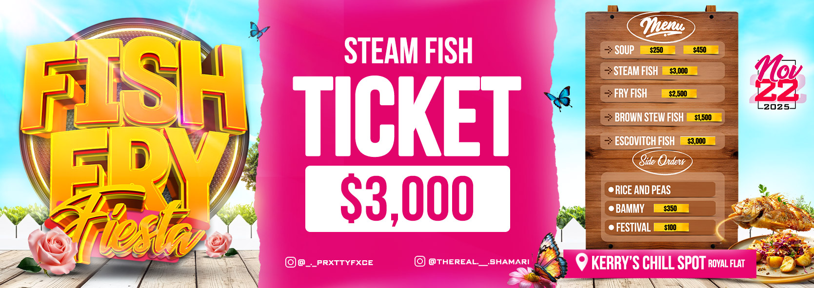 Steam Fish Ticket Design